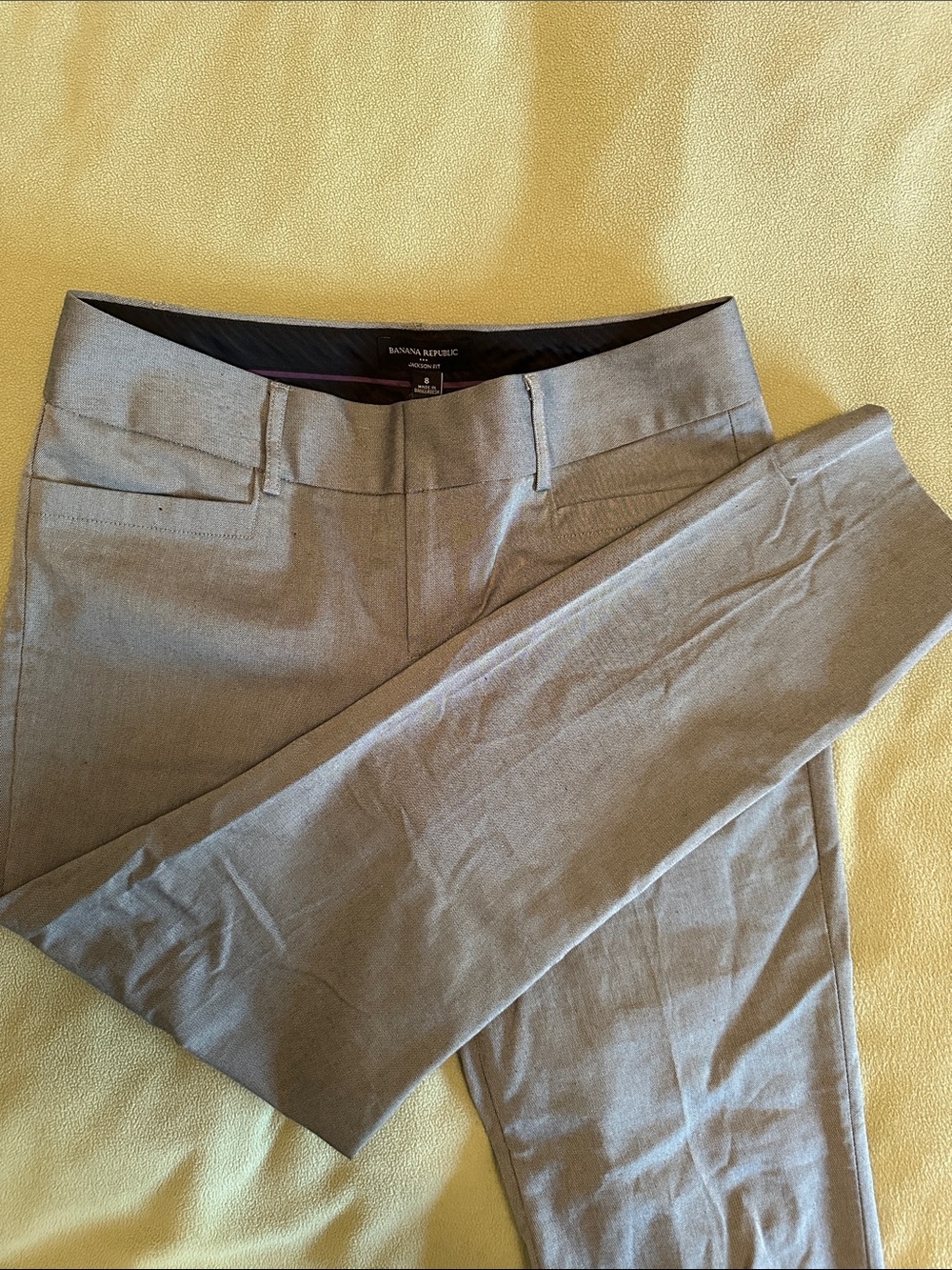 Banana Republic Light Gray Slim Dress Pants